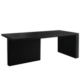 Contemporary Black Wooden Rectangular Writing Desk Image - 5