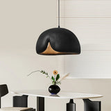 Contemporary Bowl Resin Pendant Light for Dining Room Image - 2