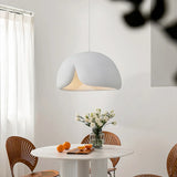 Contemporary Bowl Resin Pendant Light for Dining Room Image - 4