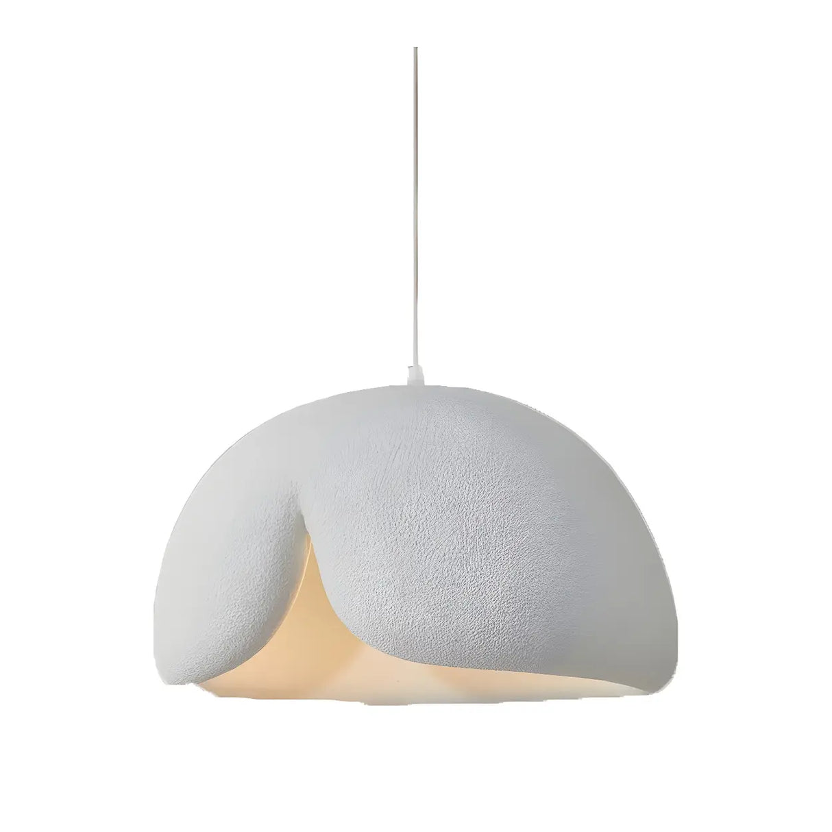 Contemporary Bowl Resin Pendant Light for Dining Room Image - 5