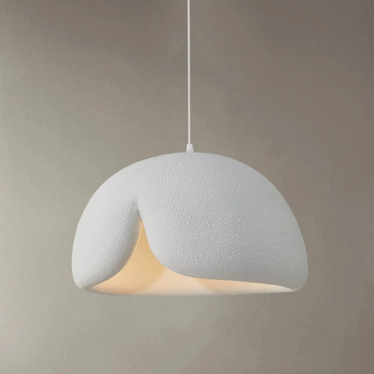 Contemporary Bowl Resin Pendant Light for Dining Room Image - 6