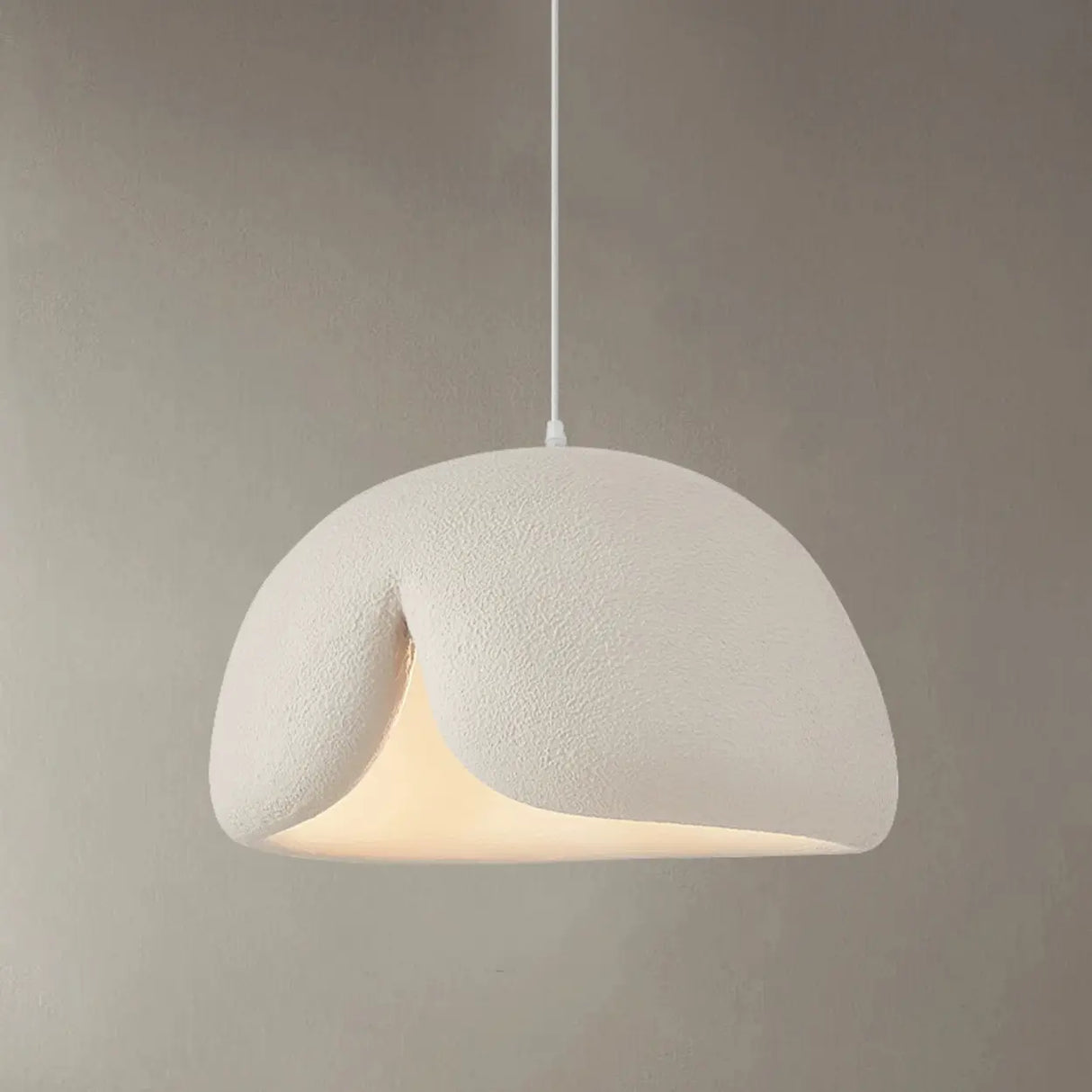 Contemporary Bowl Resin Pendant Light for Dining Room Image - 8