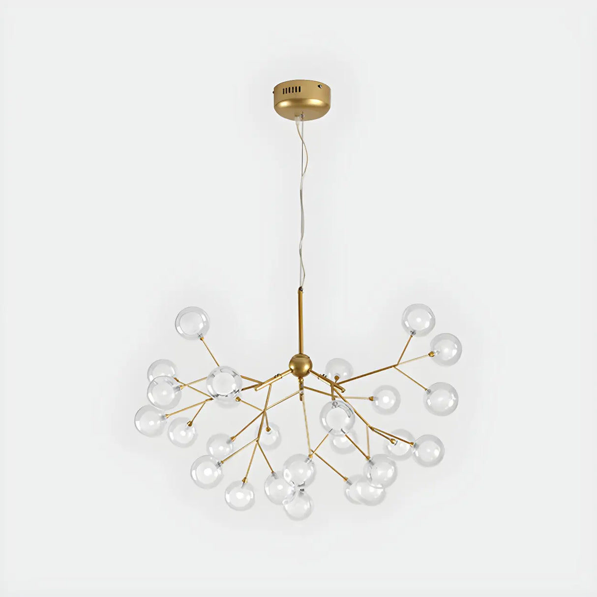 Contemporary Branch Leaf Gold Dining Room Pendant Chandelier Image - 8