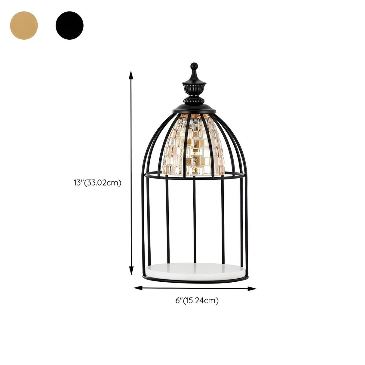 Contemporary Cage Design Geometric Metal Table Lamp 