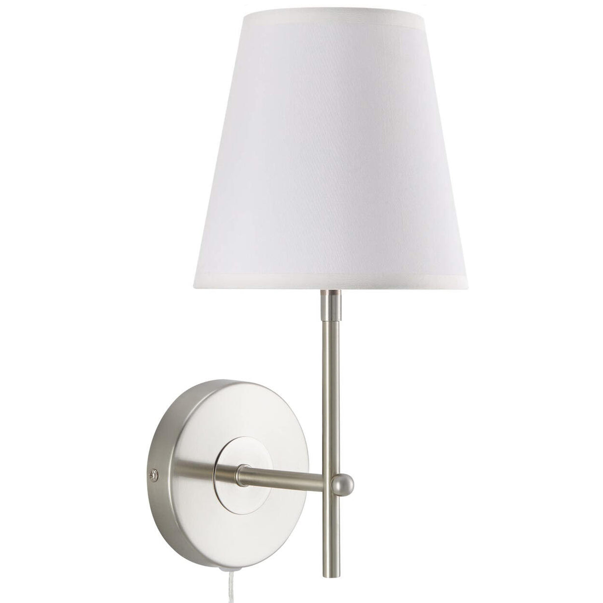 Contemporary Chrome Cylinder Bedroom Wall Sconce Image - 10