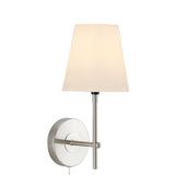 Contemporary Chrome Cylinder Bedroom Wall Sconce Image - 3