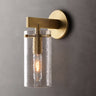 Contemporary Chrome Glass Cylinder Wall Sconce Image - 6