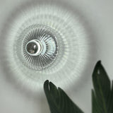 Contemporary Chrome Ribbed Glass Shade Wall Sconce Image - 3