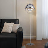 Contemporary Chrome Sphere Metal LED Floor Lamp Image - 10