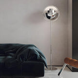 Contemporary Chrome Sphere Metal LED Floor Lamp Image - 11