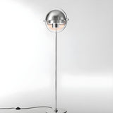 Contemporary Chrome Sphere Metal LED Floor Lamp Image - 12