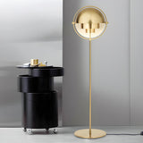 Contemporary Chrome Sphere Metal LED Floor Lamp Image - 4