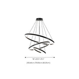 Contemporary Circle Acrylic Living Room Black Chandelier Image - 14