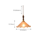 Contemporary Clear Amber Glass Bell Pendant Light Set Image - 14