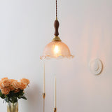 Contemporary Clear Amber Glass Bell Pendant Light Set Image - 4