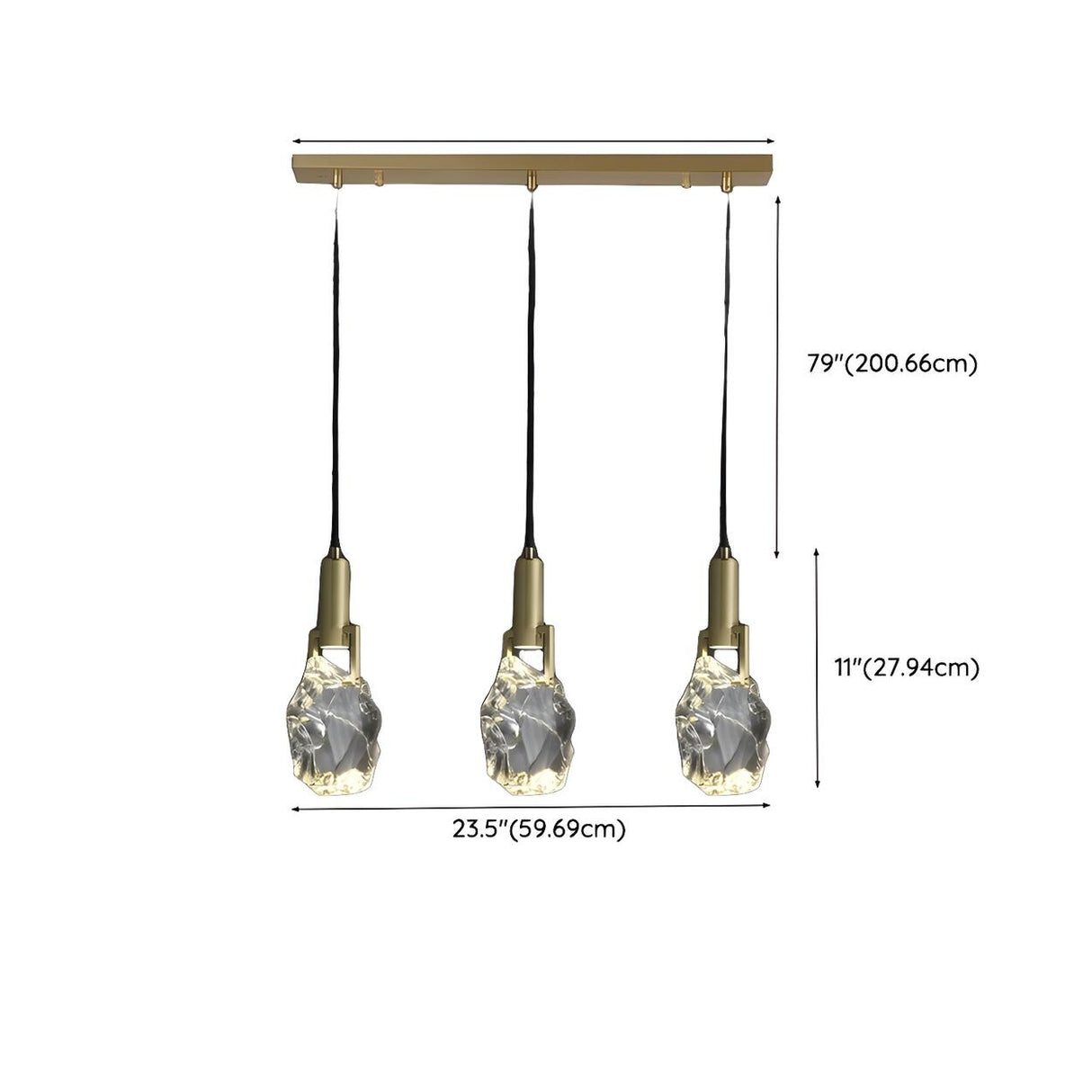 Contemporary Clear Crystal Stone Bedroom Pendant Light Image - 16