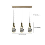 Contemporary Clear Crystal Stone Bedroom Pendant Light Image - 16