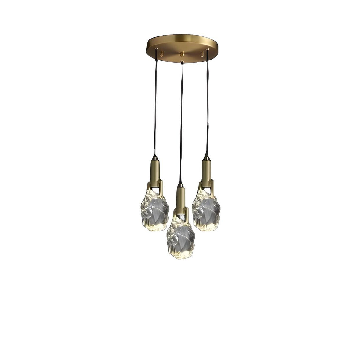 Contemporary Clear Crystal Stone Bedroom Pendant Light Image - 2