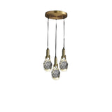 Contemporary Clear Crystal Stone Bedroom Pendant Light Image - 2