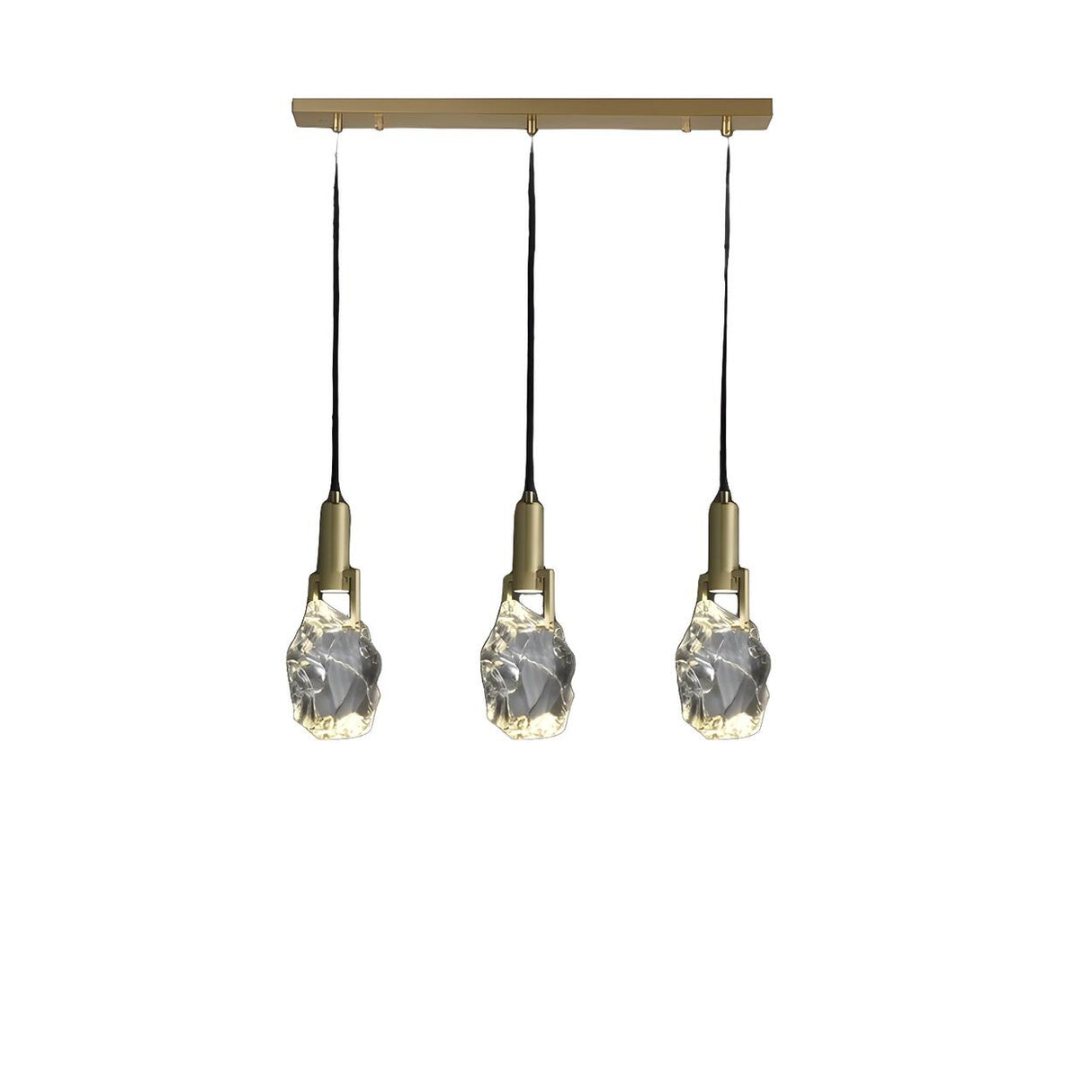 Contemporary Clear Crystal Stone Bedroom Pendant Light Image - 3