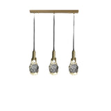 Contemporary Clear Crystal Stone Bedroom Pendant Light Image - 3