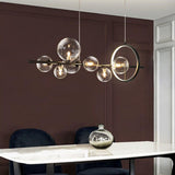 Contemporary Clear Glass Globe Island Pendant Light Image - 2