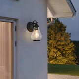 Contemporary Clear Glass LED Outdoor Mini Wall Sconce Image - 2