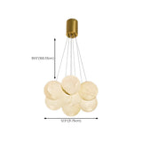 Contemporary Cluster Globe Alabaster White Chandelier Image - 29