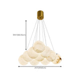 Contemporary Cluster Globe Alabaster White Chandelier Image - 33