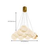 Contemporary Cluster Globe Alabaster White Chandelier Image - 34