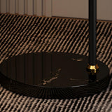 Contemporary Cone and Arc Floor Lamp with Side Table Image - 6