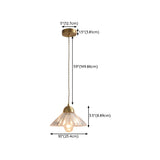 Contemporary Cone Glass Pendant Light for Dining Room #size