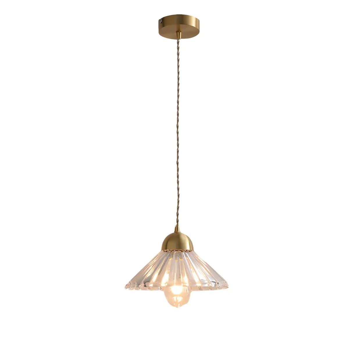 Contemporary Cone Glass Pendant Light for Dining Room Image - 8