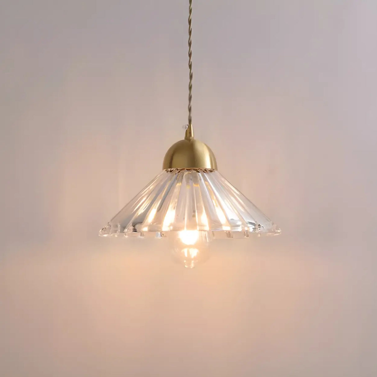 Contemporary Cone Glass Pendant Light for Dining Room Image - 9