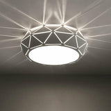 Contemporary Corridor Drum LED Flush Mount Ceiling Lamp Image - 2