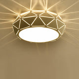 Contemporary Corridor Drum LED Flush Mount Ceiling Lamp Image - 3