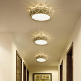 Contemporary Corridor Drum LED Flush Mount Ceiling Lamp Image - 4