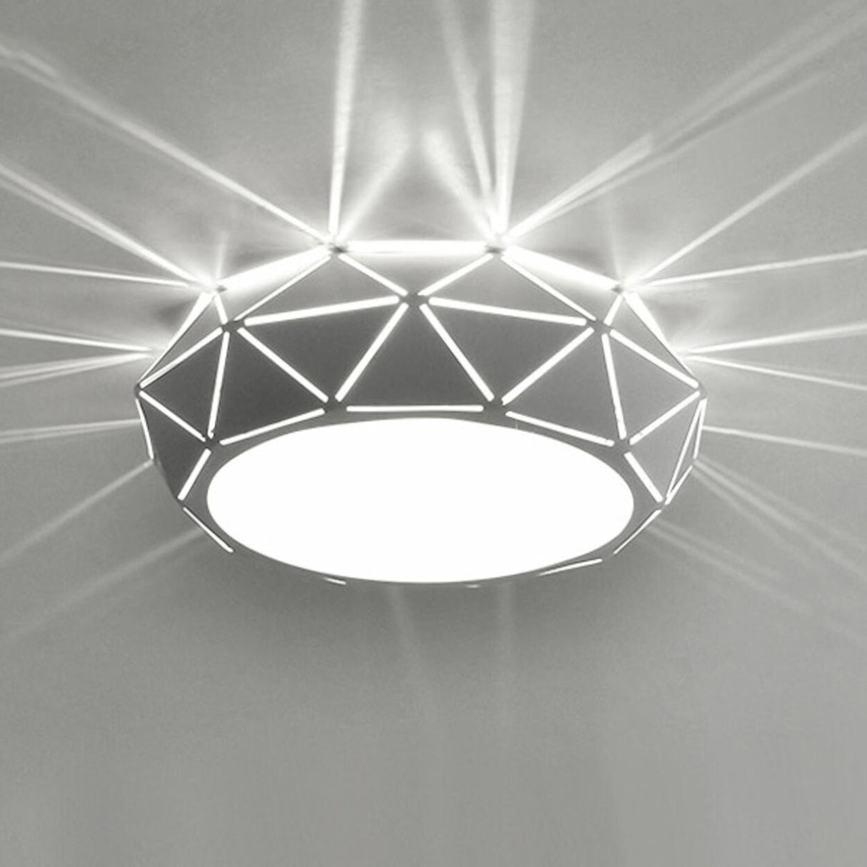 Contemporary Corridor Drum LED Flush Mount Ceiling Lamp Image - 7