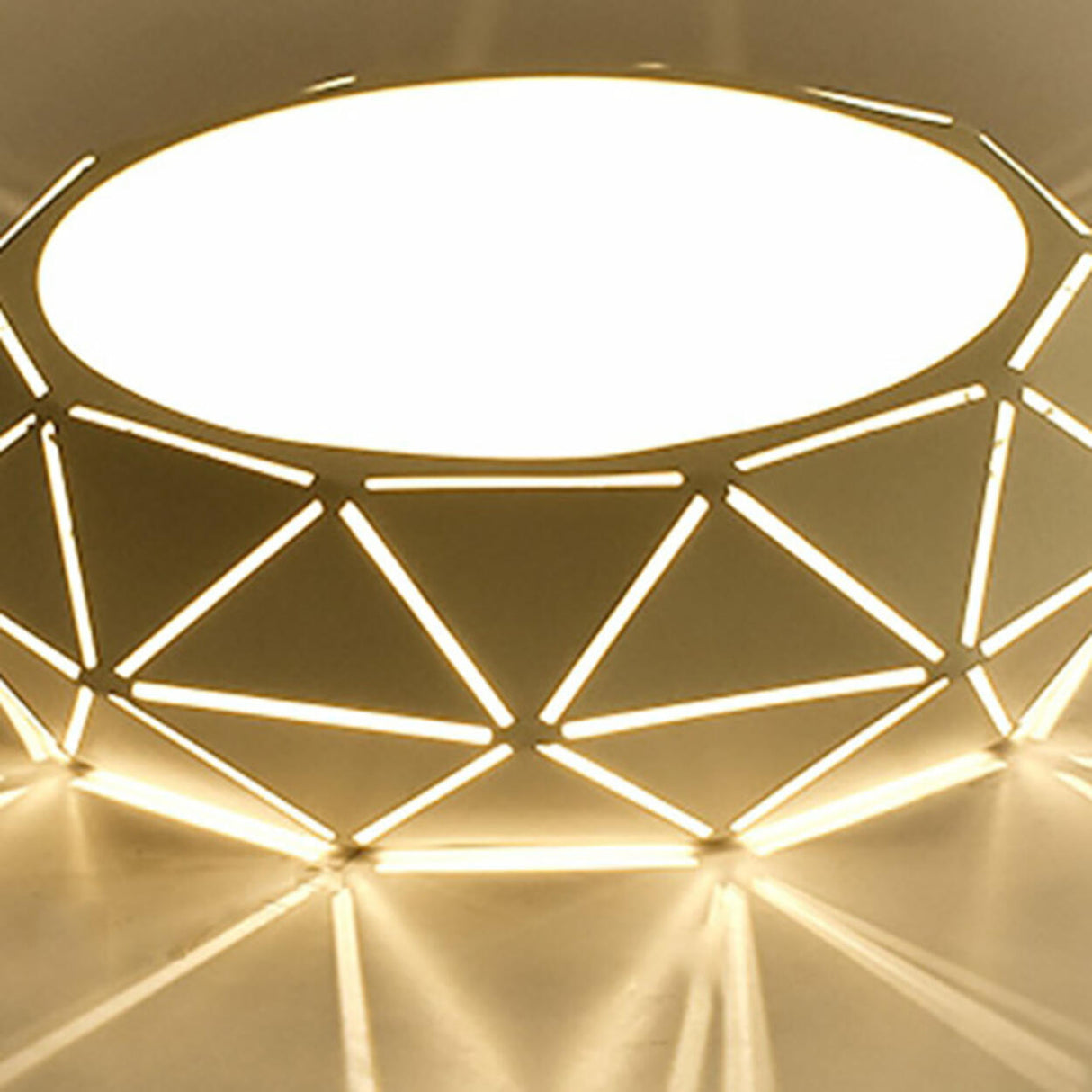 Contemporary Corridor Drum LED Flush Mount Ceiling Lamp Image - 9