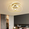 Contemporary Creative Linear Rings Ceiling Fan Light Image - 2