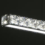 Contemporary Crystal Rectangular Island Pendant Light Image - 11