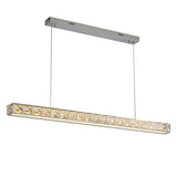 Contemporary Crystal Rectangular Island Pendant Light Image - 5