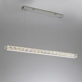 Contemporary Crystal Rectangular Island Pendant Light Image - 9