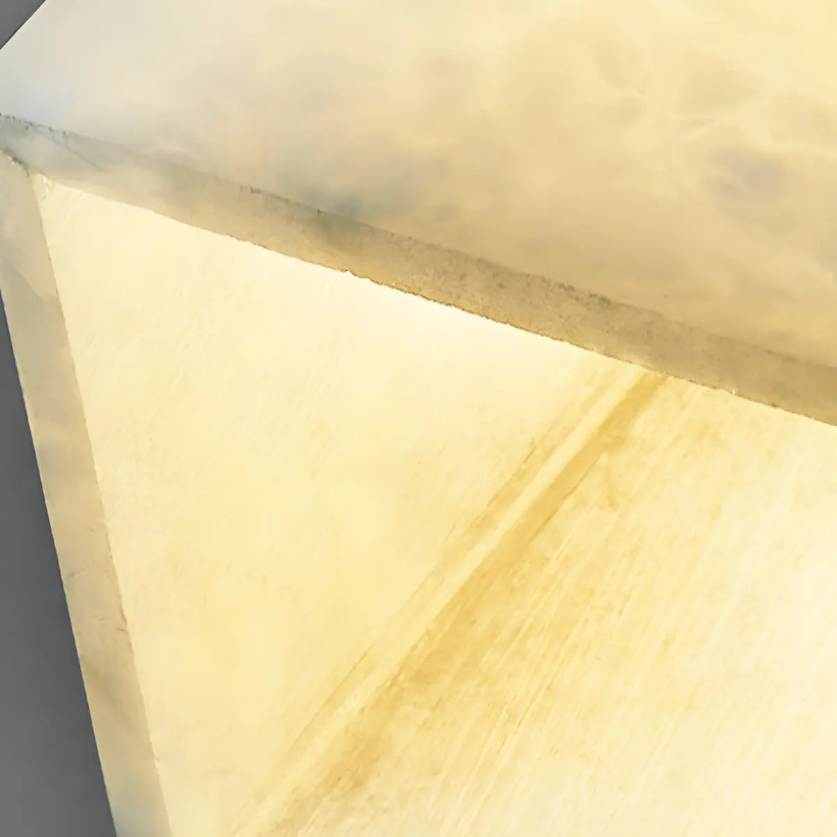 Contemporary Cube Alabaster Corridor Flush Mount Light Image - 11