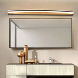 Contemporary Curved LED Bathroom Mirror Vanity Light Image - 1