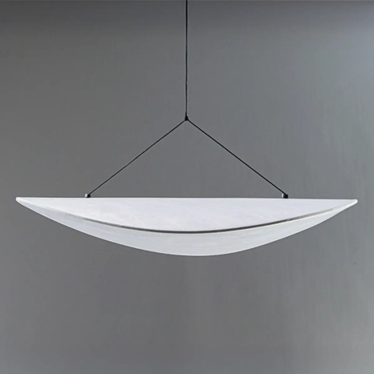 Modern White Silk Floating Shade Living Room Pendant Light Image - 7