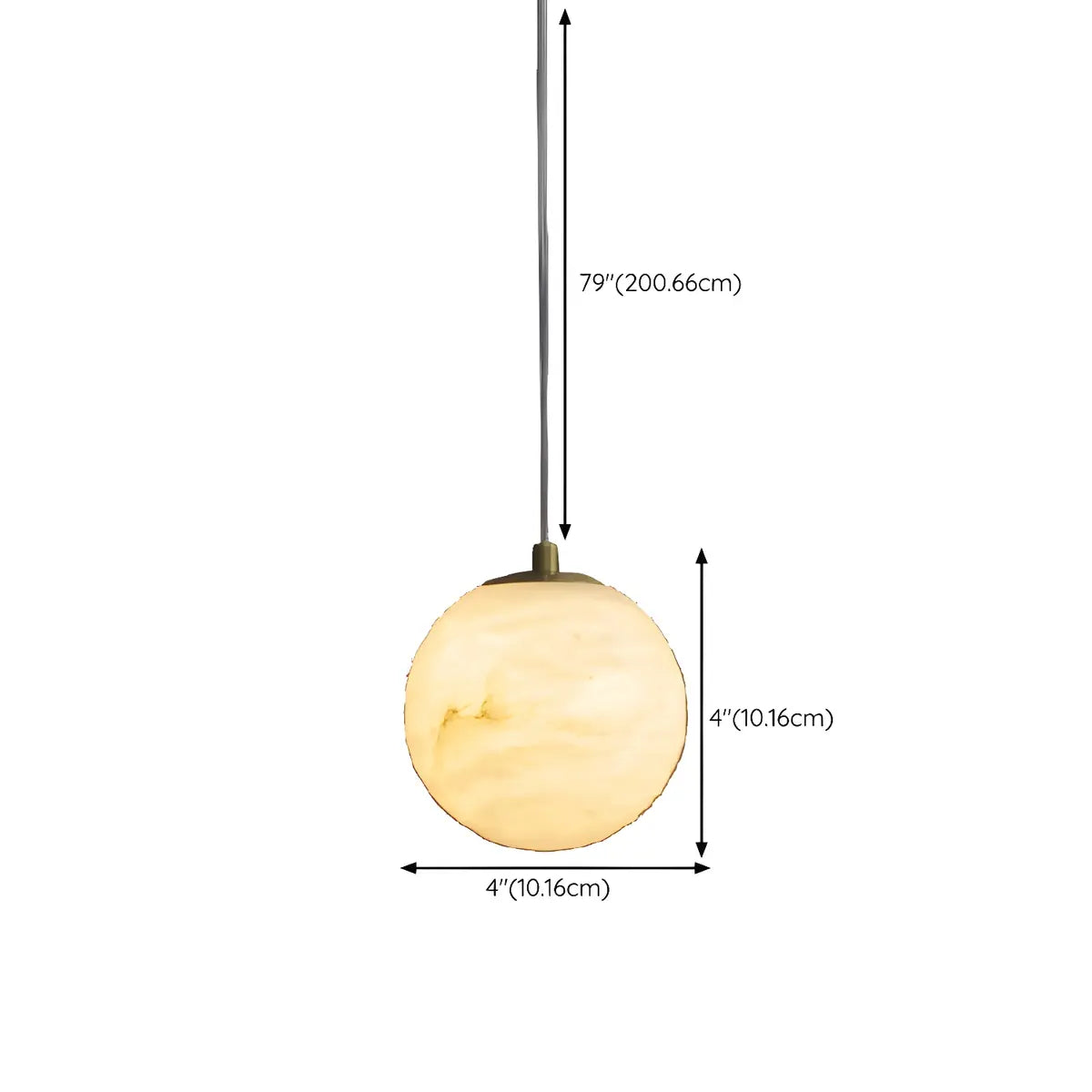 Contemporary Cylinder Alabaster Bedroom Pendant Light 