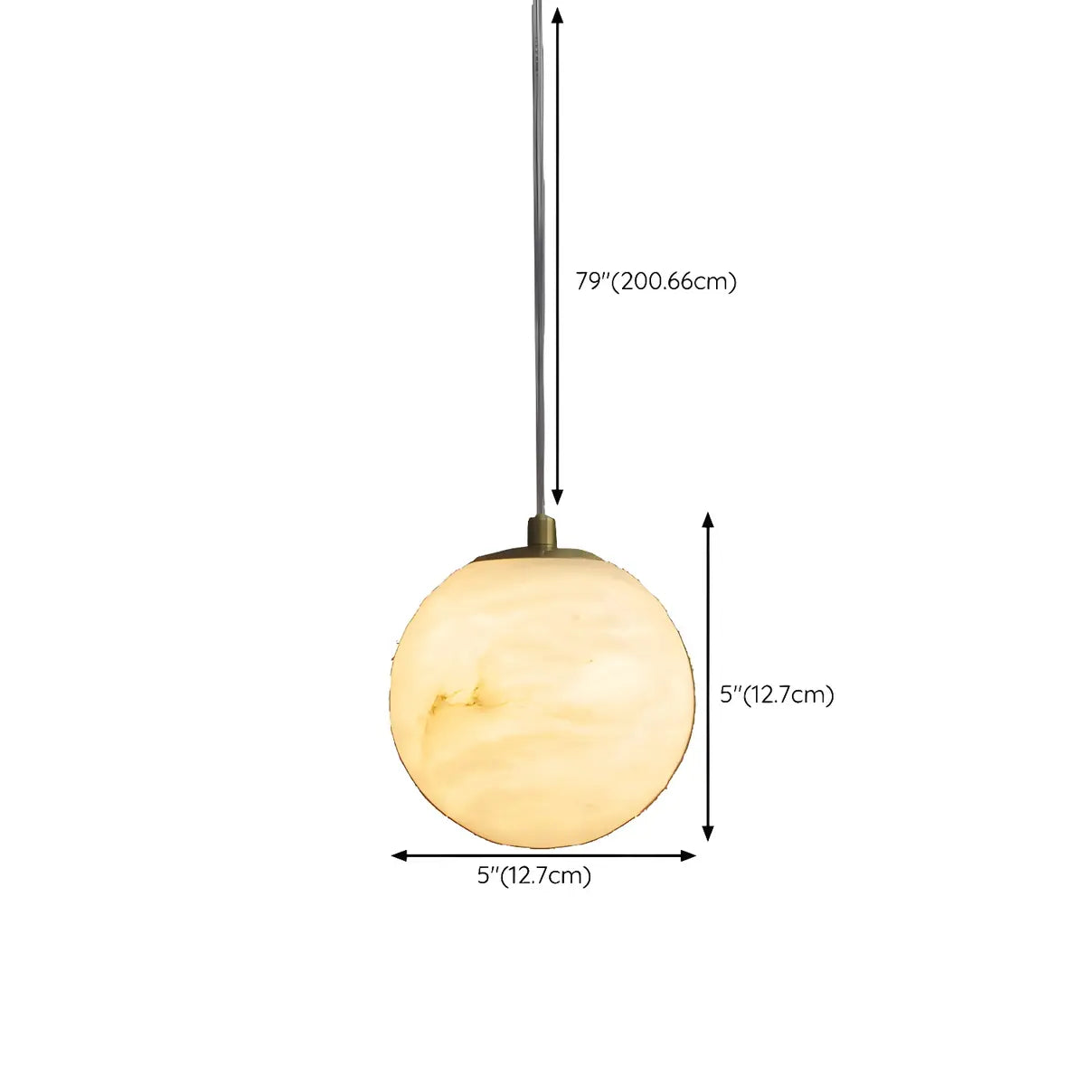 Contemporary Cylinder Alabaster Bedroom Pendant Light Image - 14