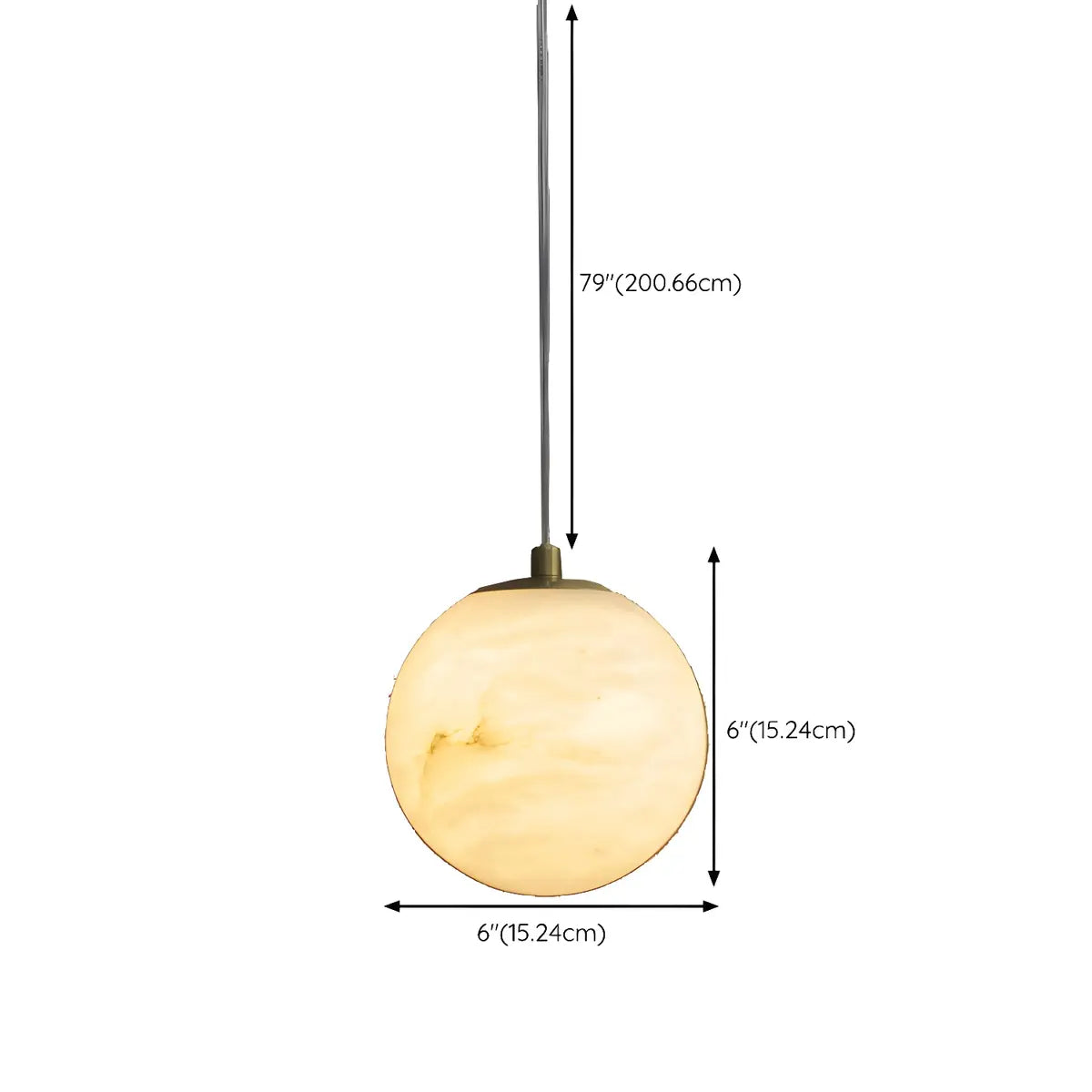 Contemporary Cylinder Alabaster Bedroom Pendant Light Image - 15