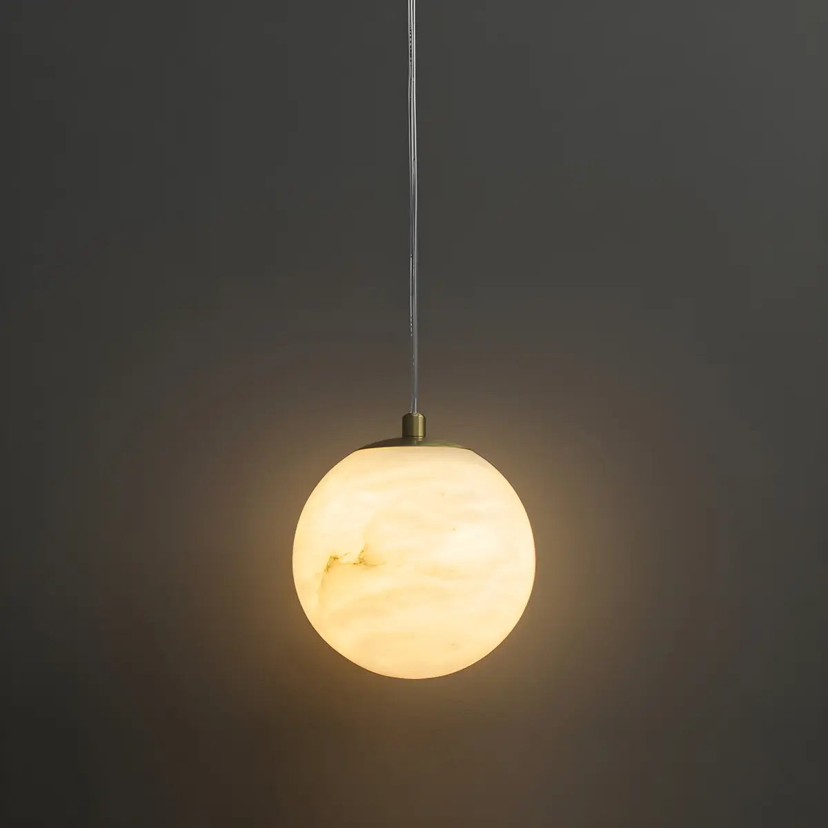 Contemporary Cylinder Alabaster Bedroom Pendant Light Image - 2